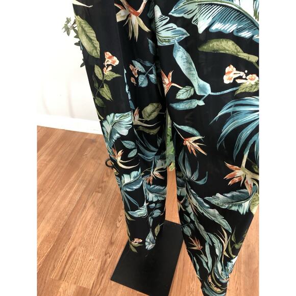 Haute Monde Summer Jumpsuit SM Sleeveless Blue Split Flare Leg Y2K Cottagecore - Picture 6 of 13